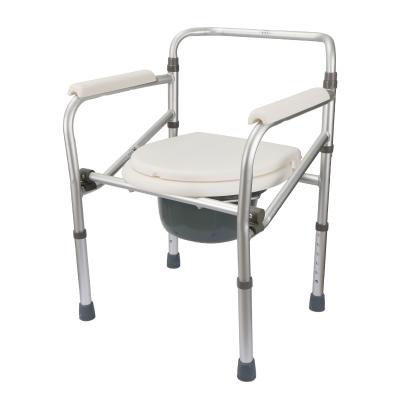 FZK-4598 ALUMINUM HARD MAT COMMODE CHAIR